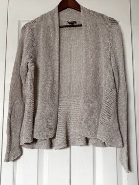 Eileen Fisher Women's Open-Front Spring Cardigan Size Large Linen Blend